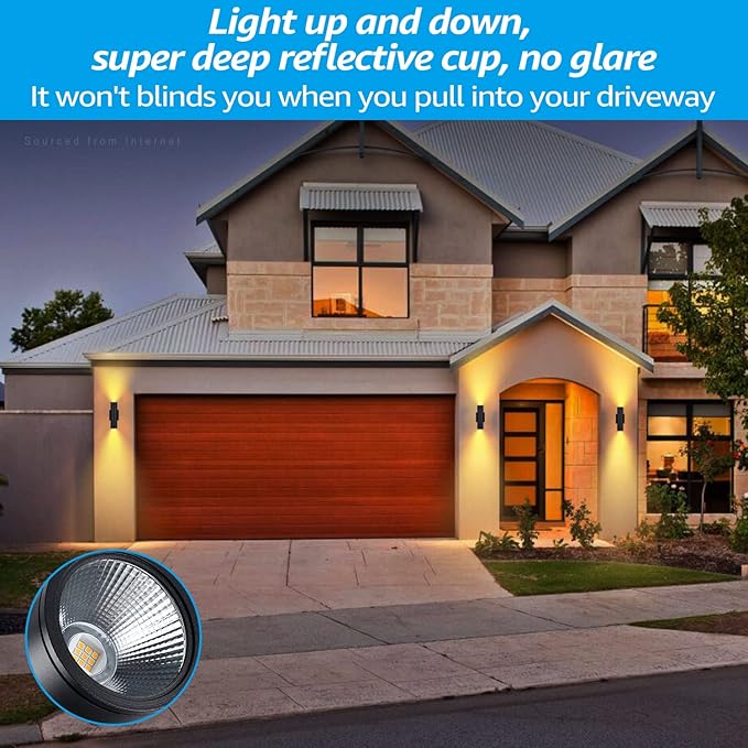 LEONLITE Integrated LED Cylinder Up Down Wall Light Outdoor, 100V-277V Aluminum Waterproof High-end Wall Sconce in | Lumora