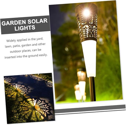 6pcs Solar Garden Stake Lights Decorative Outdoor Lawn Lights for Pathway and Patio Warm and Projecting Patterns Easy to Install Weather Resistant