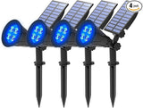 T-SUNUS Christmas Solar Landscape Spotlights Outdoor IP65 Waterproof Blue Spot Lights Outside Auto On/Off Yard | Lumora