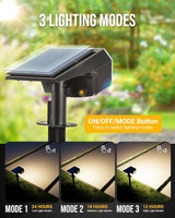 GIGALUMI Solar Spot Lights Outdoor Waterproof 6 Pack Warm White IP65, 63 LED 3 Lighting Modes Spotlights for Garage | Lumora