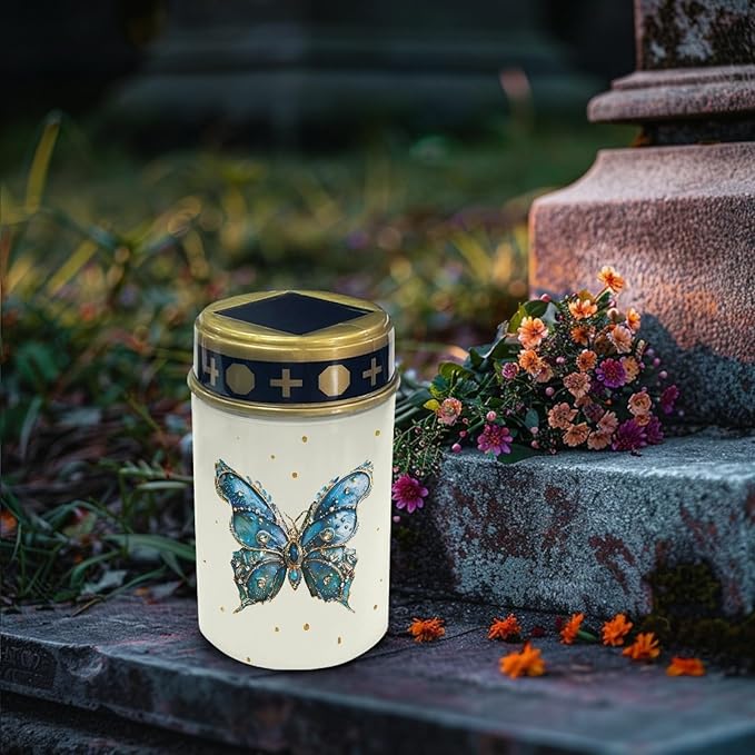 Blue Butterfly Solar Outdoor Lights Solar Stake Lights Waterproof Landscape Lighting,Solar Garden Lights Decoration for Yard Patio Pathway Driveway Fairy Lights