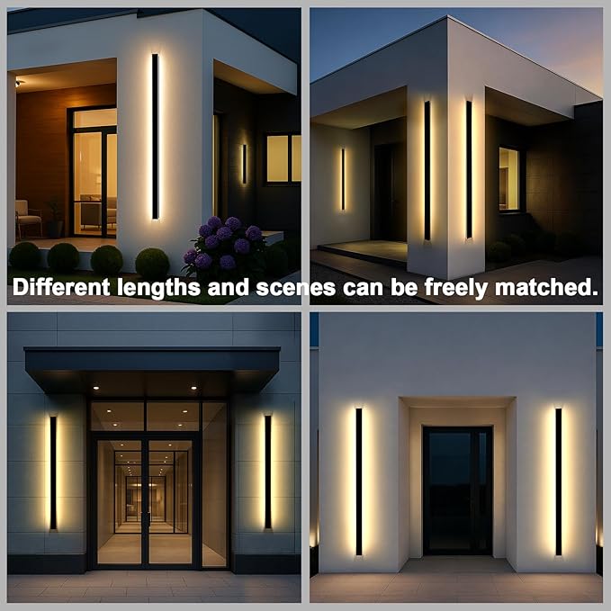 70.87 in Modern Outdoor Lights, 3000K Linear Exterior Wall Light Wall Mount, IP65 Waterproof Long Wall Sconce Light | Lumora
