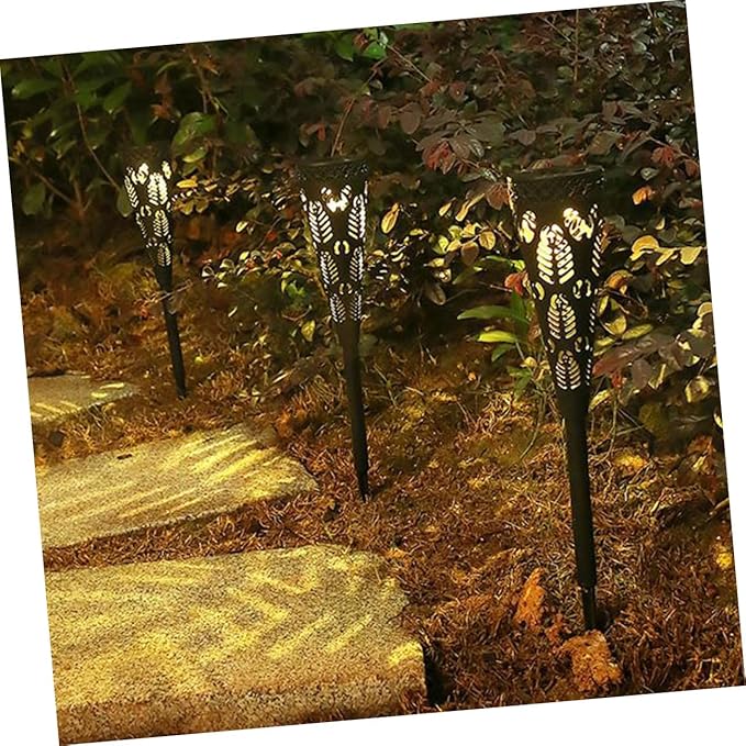 DECHOUS 4 Pieces Solar Pathway Lights Outdoor Garden Lawn Solar Powered Waterproof LED Landscape Projection Lights | Lumora