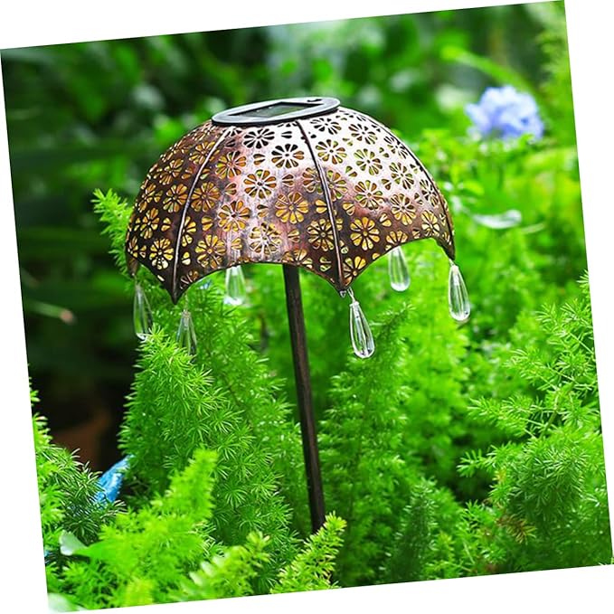balacoo Solar Umbrella Projection Floor Lamp Led Garden Light Rainproof Landscape Decor Solar Light