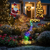 Christmas Solar Santa Watering Can Lights - Outdoor Garden Decor, Waterproof LED Pathway Patio Lights for Holiday | Lumora