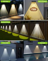 Solar Fence Lights Outdoor, IP65 Waterproof LED Solar Powered Wall Lights - 3000K/4000K/6000K Color Temperature, 3 | Lumora