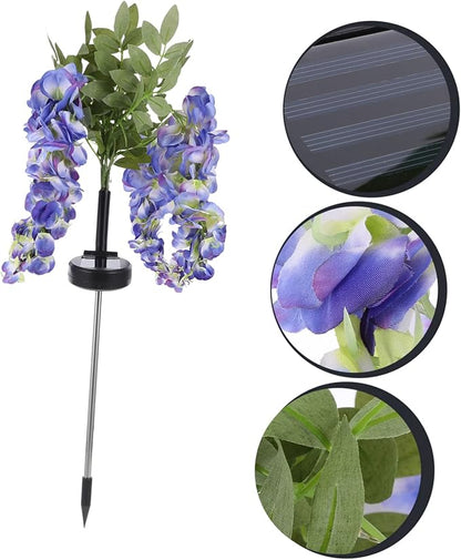 Milisten Solar Pathway Lights Led Flower-Shaped Lights for Garden Decoration Easy to Install Outdoor Lighting for Courtyards and Patios