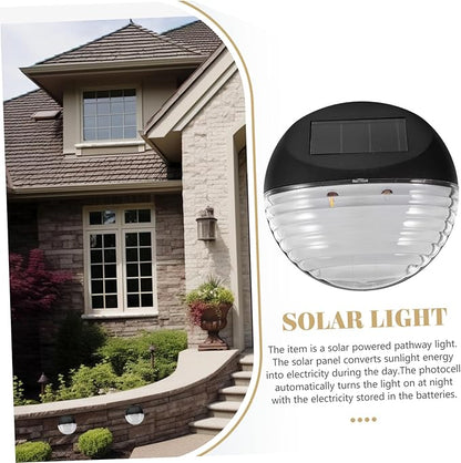 ARTIBETTER Solar Pathway Lights 4 Pack Solar Powered Outdoor Stairs Fence Garden Security Lamps