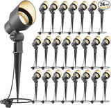 VENUS MANUFACTURING 24 Pack Low Voltage Landscape Spotlight 20W Halogen Outdoor Landscape Lighting Kits 145 Lumen | Lumora