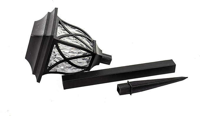 Crosslight Solar Powered Pathway Lights (2 Pack) - Collin Outdoor LED Lights, Waterproof for Garden, Yard, Patio, Lawn, Walkway - Decorative Ground Stake Lighting | White