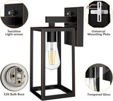 SHINE HAI Dusk to Dawn Outdoor Wall Lantern, Exterior Sensor Light Fixture with E26 Base Socket, Waterproof Wall | Lumora