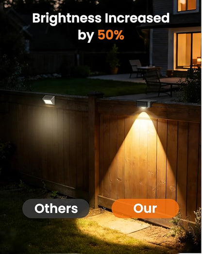 Solar Deck Lights Outdoor 8 Packs, 3000/4000/6000K 3 Modes, Solar Fence Lights outdoor Waterproof, Solar Step Lights for outsidefor Deck, Stair, Step, Fence, Wall, Patio, Yard, Pool and Pathway