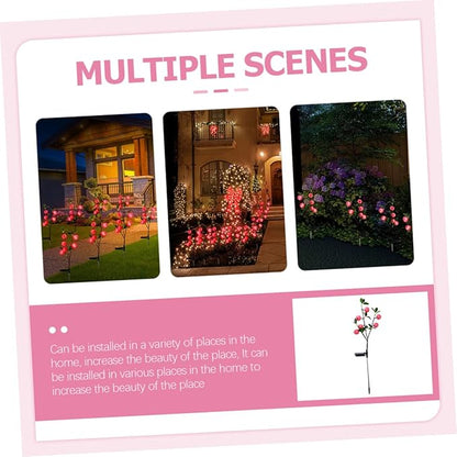 3pcs Led Garden Stake Light Solar Pathway Lights for Outdoor Apple Shape Decorative Lamp for Garden Decking Christmas Decor
