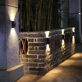 MSUIINT Solar Fence Lights, 4 Pcs Outdoor Deck & Wall Lamp, 4 LED Up-Down Lighting, Waterproof for House, Deck | Lumora