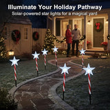 Solar Christmas Pathway Lights - 5 Designs (Star, Snowflake, Santa, Bell), Auto On/Off, Waterproof Warm White LED | Lumora