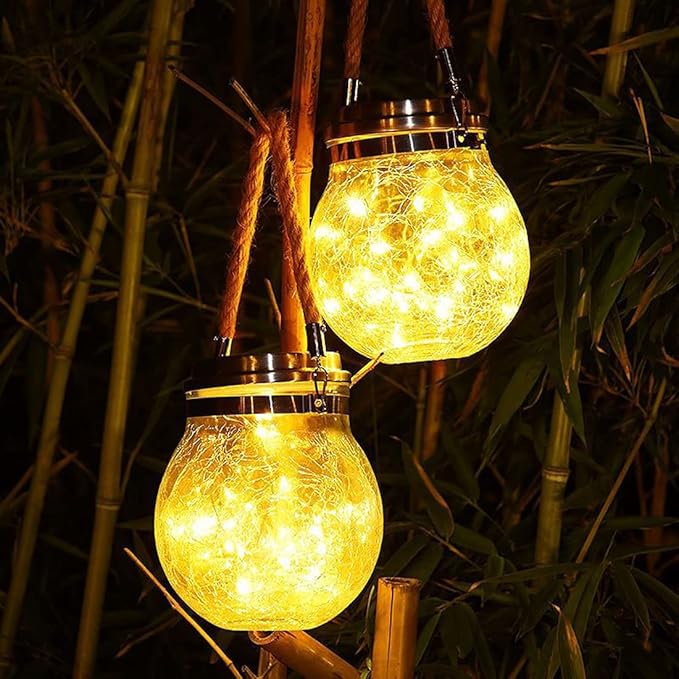 Ulalaza 2PCS Garden Solar Lights Warm Color LED Flower Stake Light Decorative Landscape Lawn Yard Outdoor Lights Lamp Body Diameter 11mm/4.3inch Height 14cm/5.5inch