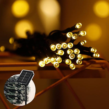 Solar String Lights Outdoor Lights led Small lamp Beads Warm White 8 Functions Colorful Colors Outdoor Engineering Lantern Christmas Garden Decoration