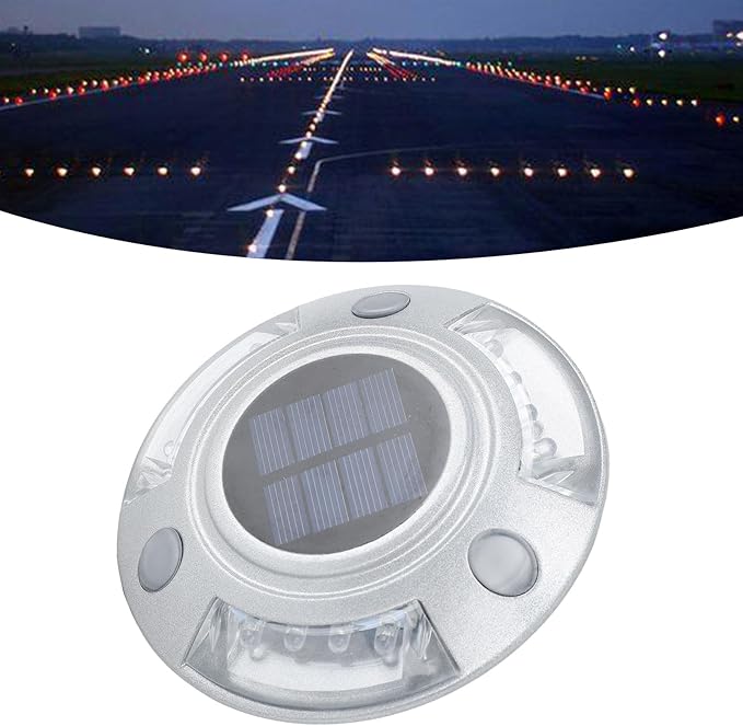 Driveway Dock Light, 800m Visible Distance Silver Solar Dock Light, Pathway Working Time Up to - Outdoor Deck Light | Lumora