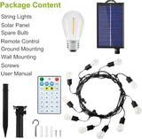 PMS Solar Outdoor String Lights, Color Changing Warm White to Cool White with Remote, Shatterproof LED Bulbs for | Lumora