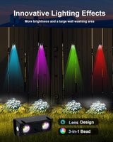 12 Pack Color Changing Solar Powered Fence Lights Outdoor Decorative LED Waterproof Yard Lamps for Outside Wall | Lumora