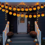1 Pack Solar Jack O Lantern Lights - Orange Halloween Pathway Decor for Outdoor Halloween Yard Display - 20 Piece | Lumora