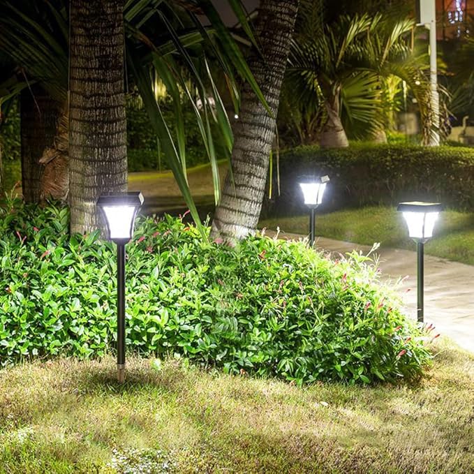 Solar Pathway Lights,Solar Led Lawn Lamp,Waterproof Landscape Lights,Decorative Pathway Style Light,No Wiring Required Outdoor Yard Lights
