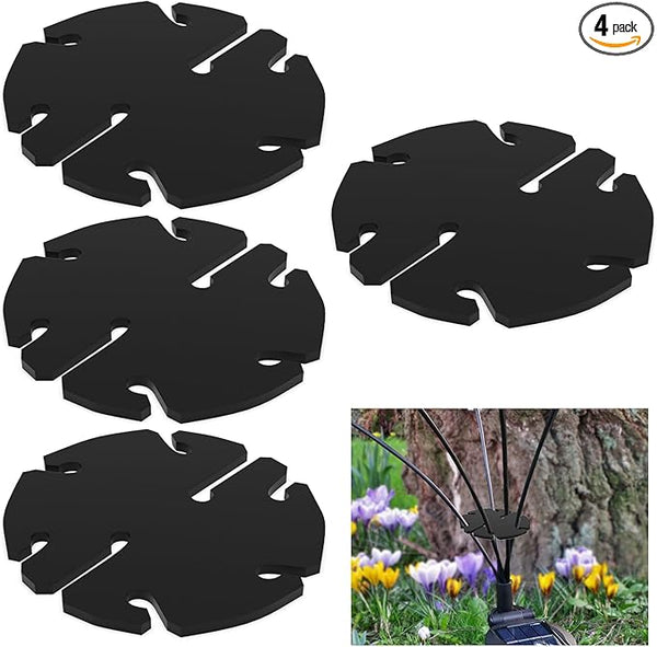 SIOTMERA 4Pcs Solar Light Separators Accessories, 8 Holes 1.7” x 0.15” Garden Light Separators for Solar Pathway | Lumora