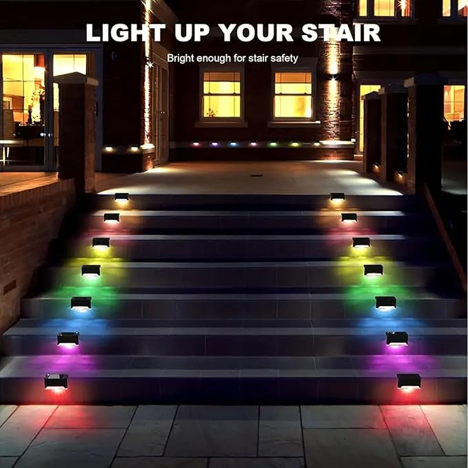 Solar Deck Lights Outdoor 16 Pack,Solar Step Lights Waterproof for Stairs,Step,Patio Front Porch,Backyard | Lumora