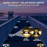 Solar Deck Lights Driveway Dock Lights- 8 Packs Waterproof 1200mAh Solar Powered Outdoor LED Aluminum Dock Lighting | Lumora