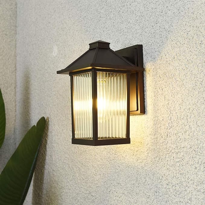 Modern and Simple Outdoor Wall Sconce,e 26 Base Socket Exterior,Waterproof Matte Brown AlumiExpression artistique m | Lumora