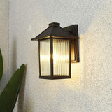 Modern and Simple Outdoor Wall Sconce,e 26 Base Socket Exterior,Waterproof Matte Brown AlumiExpression artistique m | Lumora