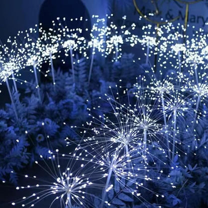 Hyuduo Solar Garden Firework Lights, 36.4 Inch Decorative Outdoor Stake Light, IP65 Waterproof, 8 Lighting Modes, ABS Material, Colorful LED for Yard, Wedding, Patio