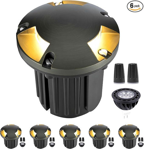 Gardenreet Landscape In Ground Well Lights - Brass Electric Ip65 Low Voltage Lights, 12V Wired - Outdoor Path Light | Lumora