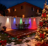 Fence Lights Solar Powered 2 Pack, RGB Fence Solar Lights Outdoor Waterproof Led, 12 Modes Color Changing Outside | Lumora