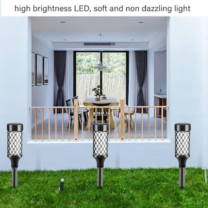 Tyenaza Solar Landscape Light, Outdoor LED Solar Garden Lamp - Waterproof Solar Pathway Lights for Patio Lawn Path - Decorative Solar Lights