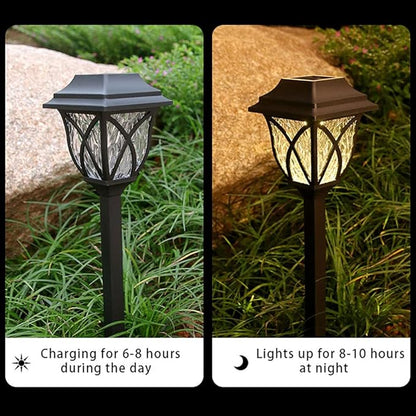 2 Pack Solar Pathway Lights Outdoor Waterproof Solar Lights Solar Yard Lights for Garden Patio Yard Landscape Pathway Driveway Lawn