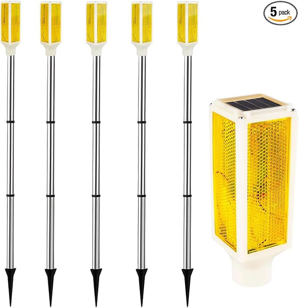 Joyibay 5 PCS Solar Powered Driveway Markers, Solar Warming Landscape Lights, Solar Outdoor Driveway Lights | Lumora