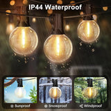 LAMPHOME Outdoor String Lights, 26FT 13 G40 Bulbs Shatterproof Patio Lights, IP65 Waterproof Dimmable Hanging | Lumora