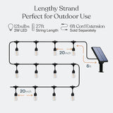 Brightech Ambience Pro 27 Ft Solar Powered Outdoor String Lights - Commercial Grade Waterproof Patio Lights with | Lumora