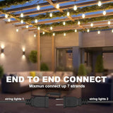 100FT LED Outdoor String Lights with 30+2 Shatterproof Bulbs, IP65 Waterproof, Commercial Grade Patio String Lights | Lumora