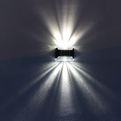 4PCS IP65 Waterproof Solar Lights Outdoor, Led Solar White Lights, LED Solar Stair Outdoor Light, Garden Yard Fence Wall Lamp for Outdoor Stairs, Step, Fence, Yard, Patio, Pathway, Garden Decor