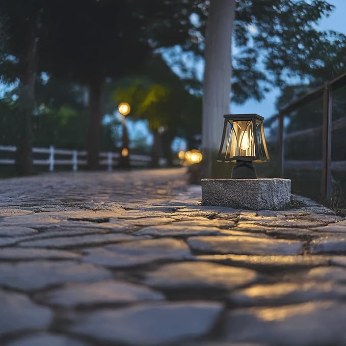 Outdoor Solar Post Light with Wired Option, Square Pillar Light for Fence and Gate, Exterior Post Lamp and Column | Lumora