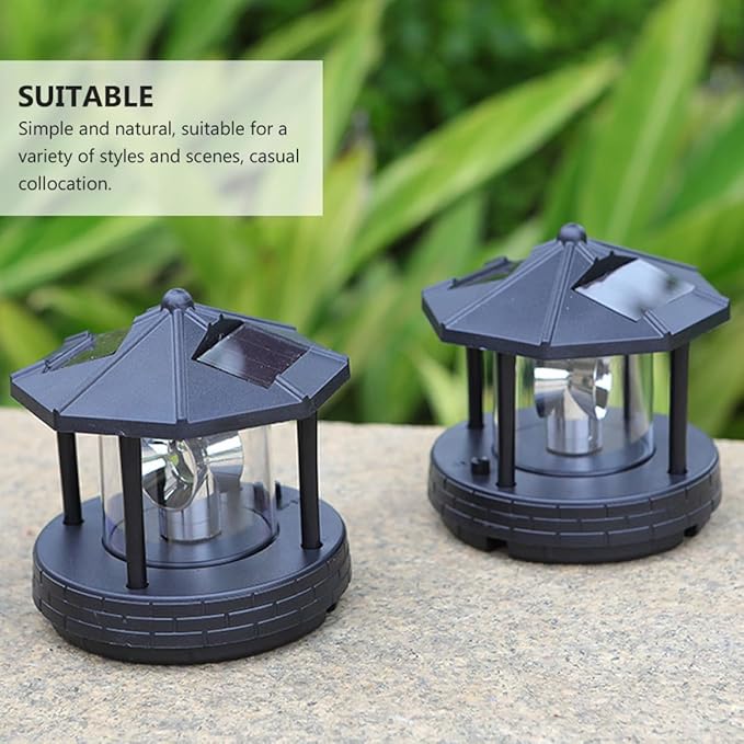 Creative Rotating LED Solar Walkway Lights Outdoor Garden Path Lighting Solar Powered Plastic Landscape Decorative Lamp