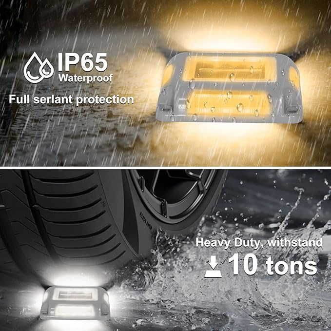 Solar Deck Lights Driveway Dock Lights- 8 Packs Waterproof 1200mAh Solar Powered Outdoor LED Aluminum Dock Lighting | Lumora