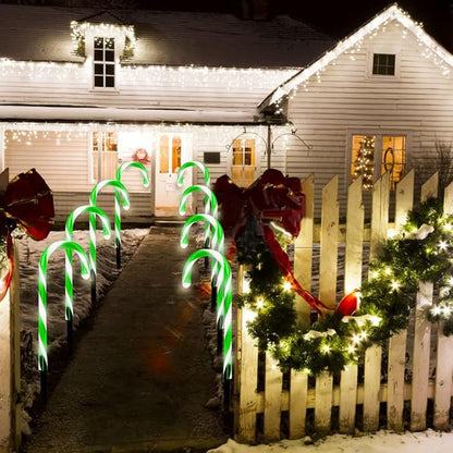 Candy Cane Lights, Christmas Candy Cane Lights, Solar Pathway Lights Outdoor Candy Cane Christmas Decor for Walkway, Driveway, Sidewalk, Garden