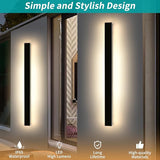 Mikeru 59inch Long LED Wall Light, 3000k Exterior Wall Sconces, Acrylic Invisible Exterior Wall Light for Porch | Lumora