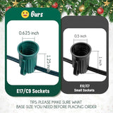 C9 Light Strand, 2 Pack 100 FT Outdoor String Lights Christmas Stringer with 100 Sockets for Christmas Decor Patio | Lumora