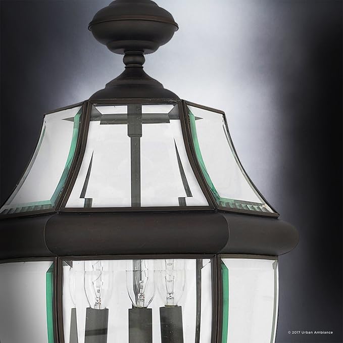 Urban Ambiance Luxury Colonial Outdoor Pendant Light, Large Size: 21" H x 12.5" W, with Tudor Style Elements | Lumora