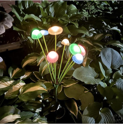Solar Mushroom Light Outdoor Waterproof,Garden Patio Decorative 4 Colour Lights for Patio Lawn,Landscape Lighting Large Bulbs,Starlight Windswept Lights,Great Gift for Women for Gardening,2 Packs