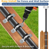 Heavy Duty Adjustable Light Pole for String Lights 1 Pack- 38mm Rust-Proof Metal Post with Deck & Fence Mount | Lumora